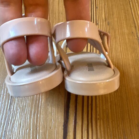 Mini Melissa light pink white double strap jelly toddler sandals SIZE 8 - Picture 4 of 5